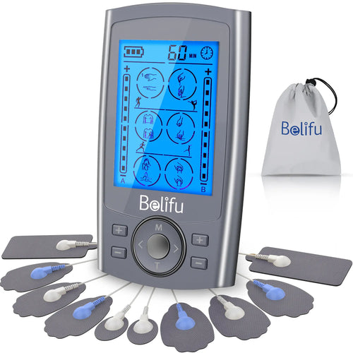Belifu TENS 24 Mode with 10 Pads Rechargeable Multifunction Neck and Shoulder Massager Valentine'S Day Gift