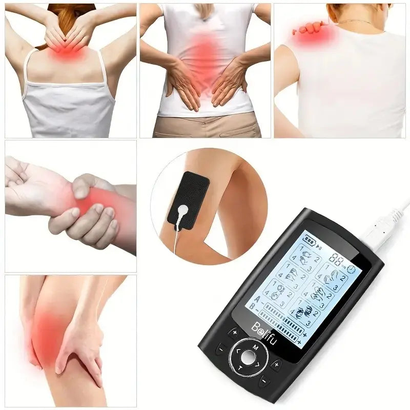 Belifu TENS 24 Mode with 10 Pads Rechargeable Multifunction Neck and Shoulder Massager Valentine'S Day Gift