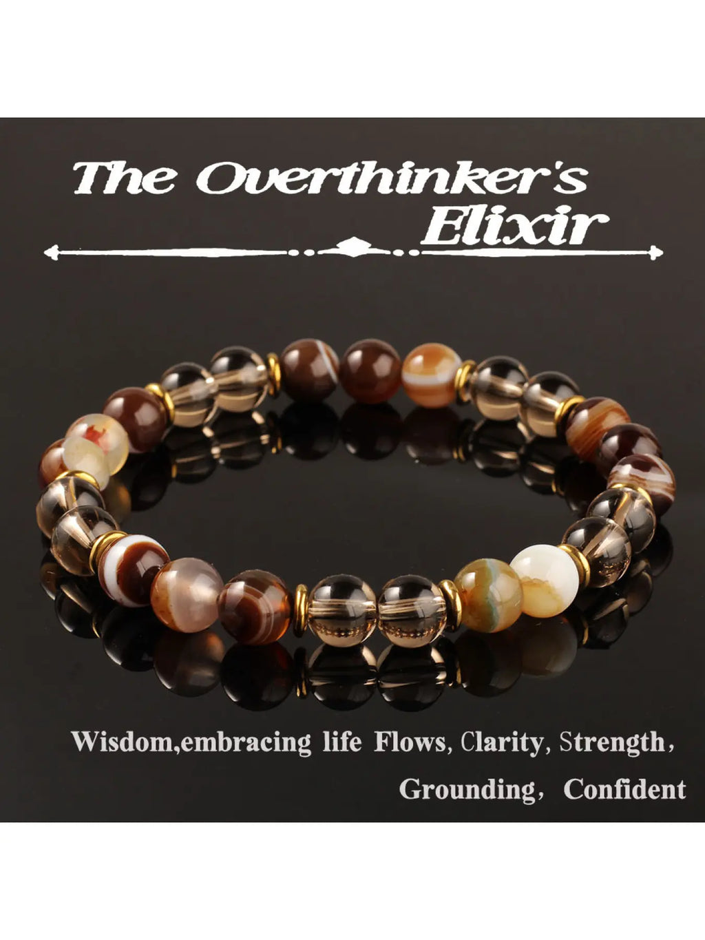 Grounding Crystals for Anxiety: Natural Banded Agate Shield Crystal Bracelet