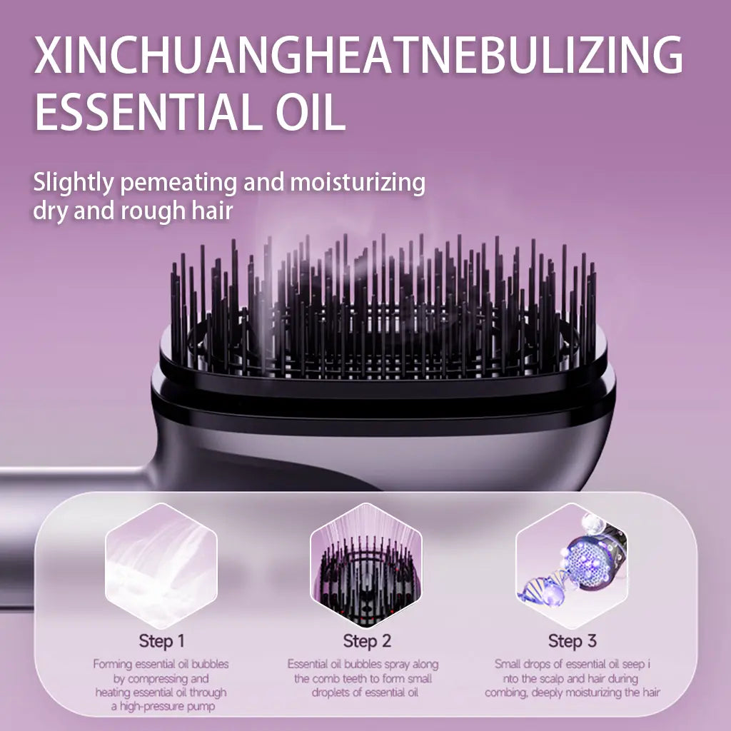 Veinyla Electric Scalp Massage Comb, Portable Electric Scalp Massager, Unique Essential Oil Atomization Function, Nourishes Hair and Relieves Head Pressure. Massager Valentine'S Day Gift