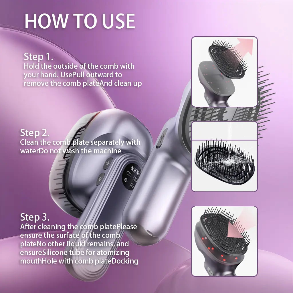 Veinyla Electric Scalp Massage Comb, Portable Electric Scalp Massager, Unique Essential Oil Atomization Function, Nourishes Hair and Relieves Head Pressure. Massager Valentine'S Day Gift