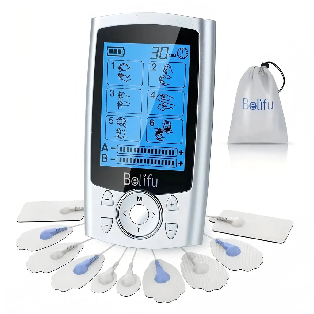 Belifu TENS 24 Mode with 10 Pads Rechargeable Multifunction Neck and Shoulder Massager Valentine'S Day Gift