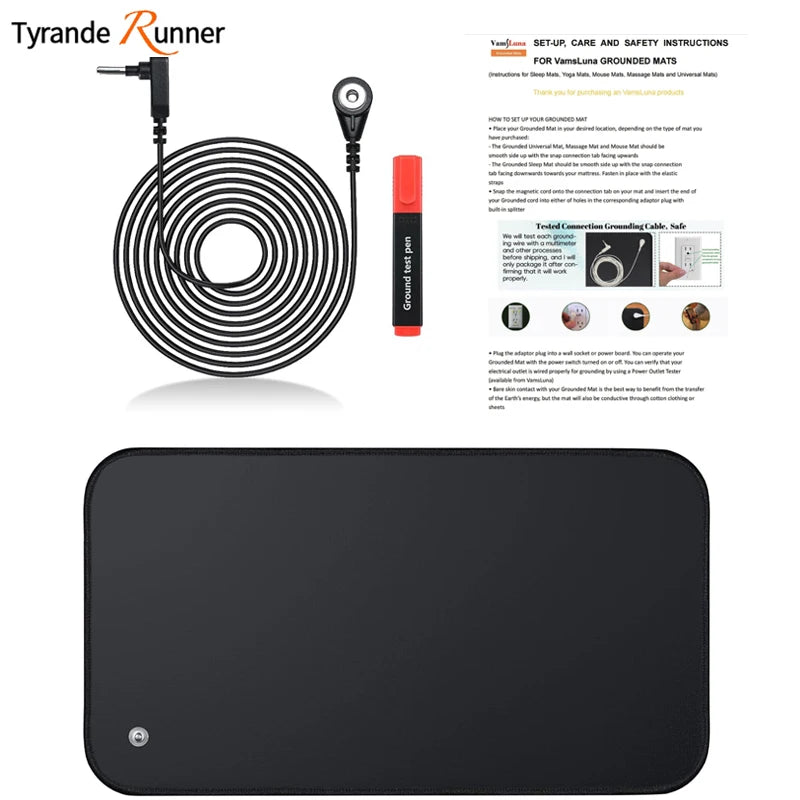 30X60CM Earthing Mat Grounding，Pad Grounding Mat for Desk for Improves Sleep,Enhanced Circulation,Reduces Inflammation & Pain