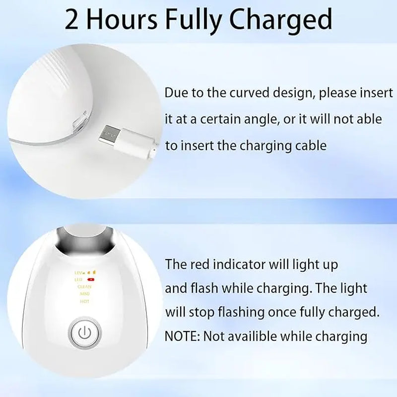 Face and Neck Massager Light Therapy, Face Massager Tool, Face Sculpting Tool, Facial Massager Face Lift Device, True Beauty Glow Facial Massager Lightweight Clear Gift Handle