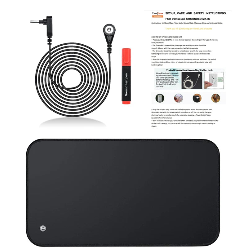 30X60CM Earthing Mat Grounding，Pad Grounding Mat for Desk for Improves Sleep,Enhanced Circulation,Reduces Inflammation & Pain