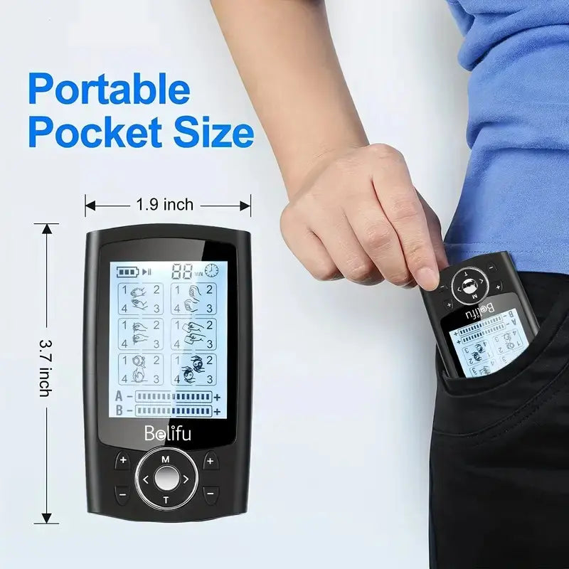 Belifu TENS 24 Mode with 10 Pads Rechargeable Multifunction Neck and Shoulder Massager Valentine'S Day Gift