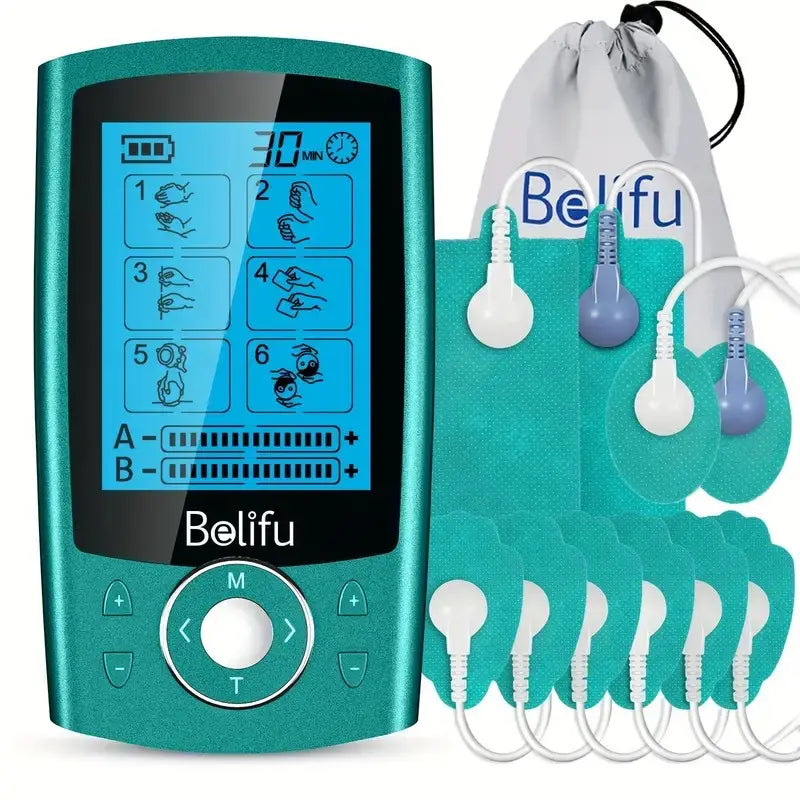 Belifu TENS 24 Mode with 10 Pads Rechargeable Multifunction Neck and Shoulder Massager Valentine'S Day Gift