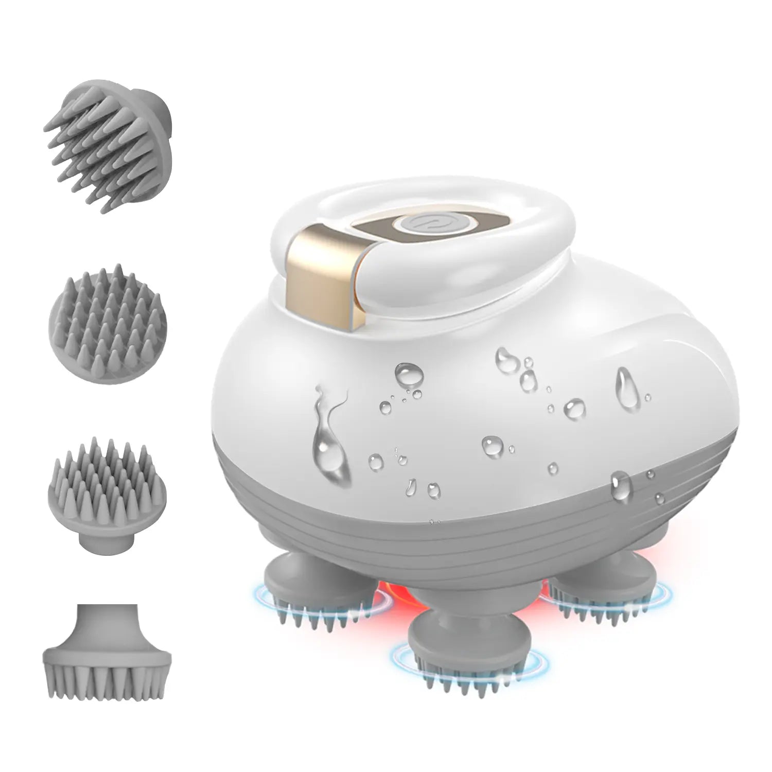 TISSCARE Electric Scalp Massager, Cordless Head Massager for Hair Growth and Stress Relax, 3 Speed Modes, Waterproof Rechargeable Handheld Portable Body & Scalp Head Scratcher Massager with Kneading, Massage Tool, Relaxation Tool, Neck Shoulder Leg Waist